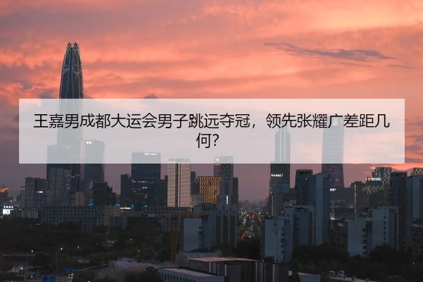 王嘉男成都大运会男子跳远夺冠，领先张耀广差距几何？